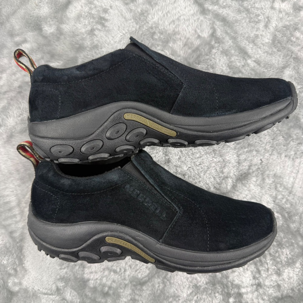 Merrell Jungle Moc Midnight Black Suede Slip On Shoes Women 8.5 Preowned Outdoor